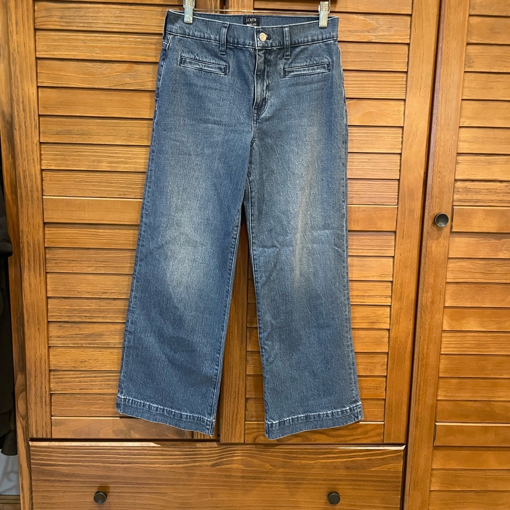 J. Crew Blue Wide Leg Jeans